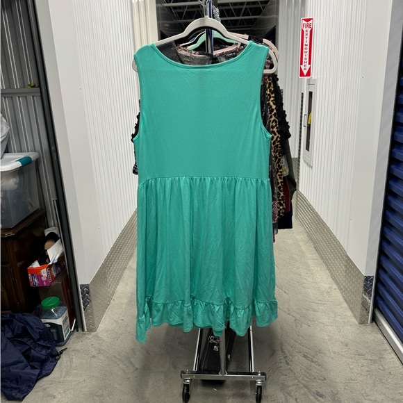 Torrid | Lace Ruffle Skater Dress in Teal | size 2 - Picture 4 of 4